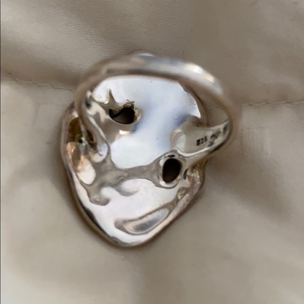 Large Sterling Silver free form ring - Picture 4 of 4